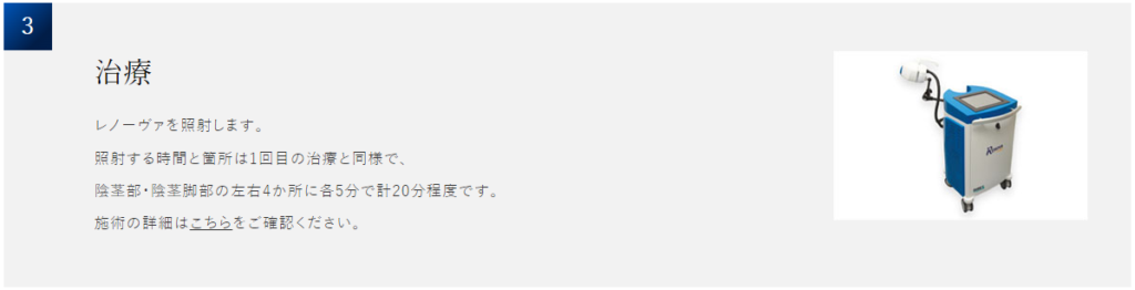 【Step③】衝撃波照射の治療