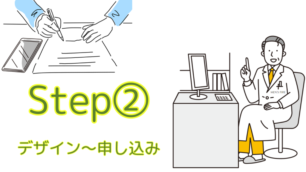 Step②：デザイン～申し込み